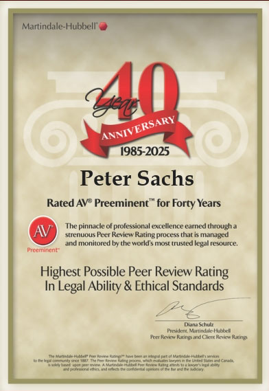 Martindale Hubbell Peter Sachs Award